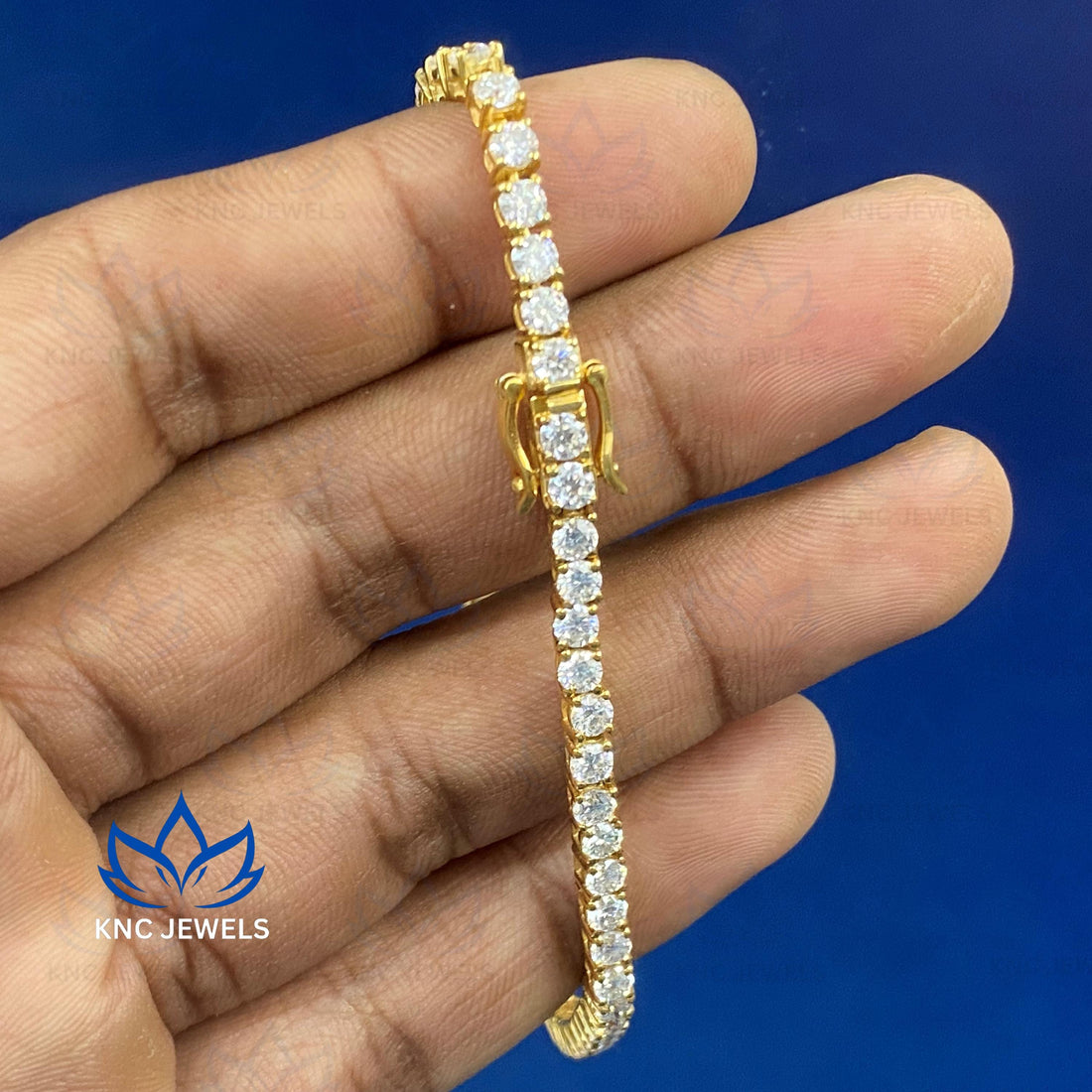 Lab Grown Diamond Tennis Bracelet, Gold/Silver Anniversary Bracelet
