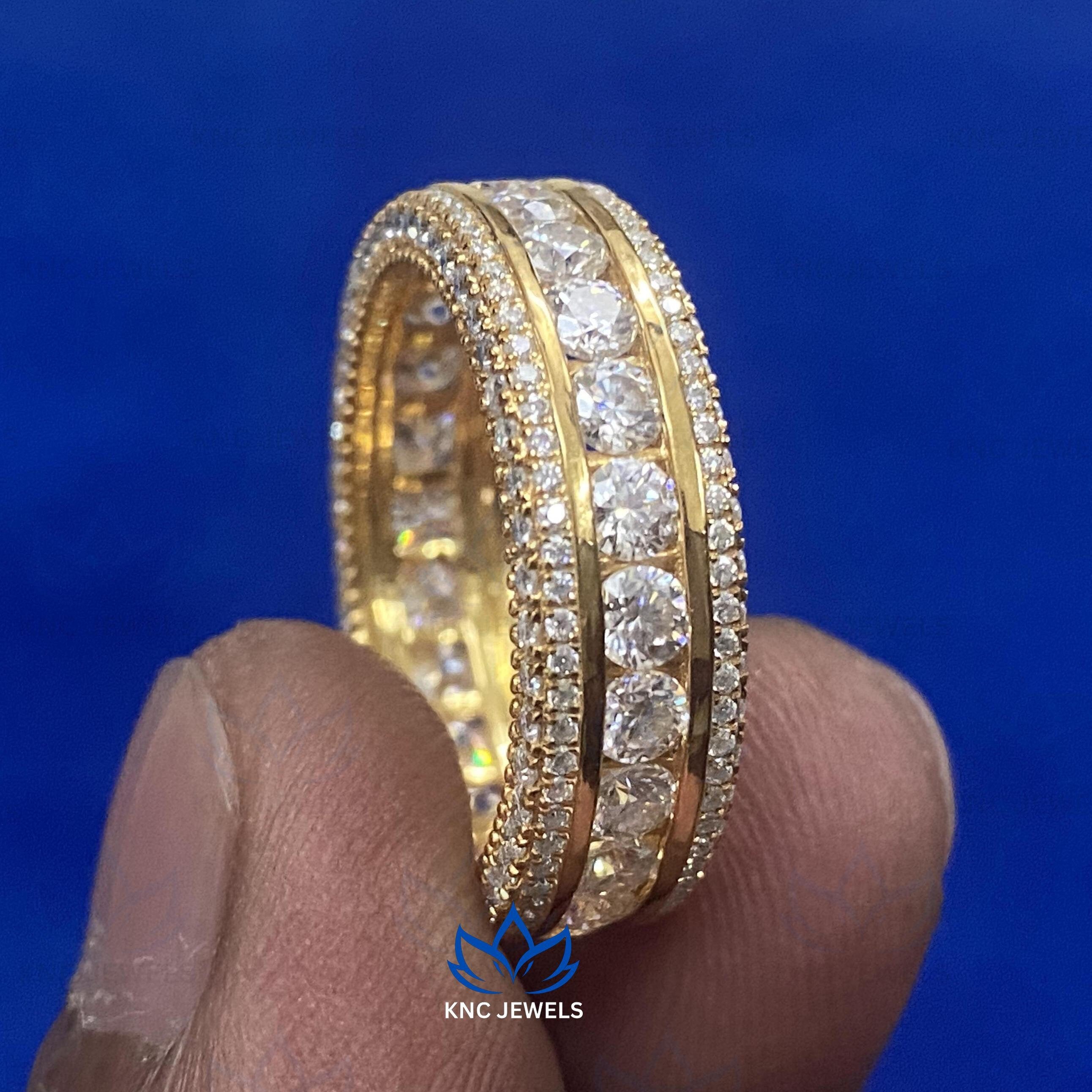 14K Yellow Gold Lab Grown Diamond Eternity Band