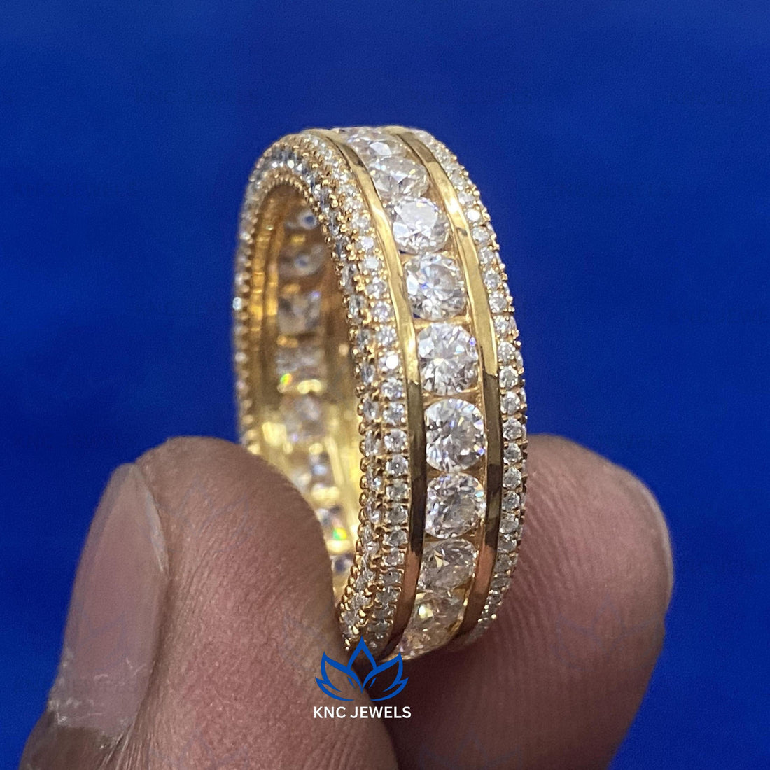14K Yellow Gold Lab Grown Diamond Eternity Band
