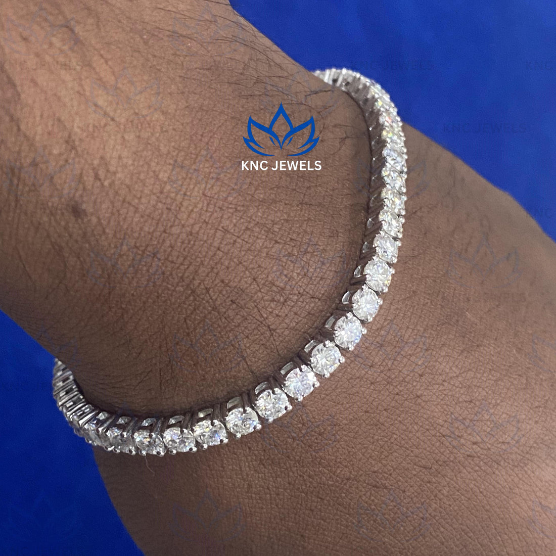 Lab Grown Diamond Tennis Bracelet, 14K White Gold, VVS/VS Anniversary Gift