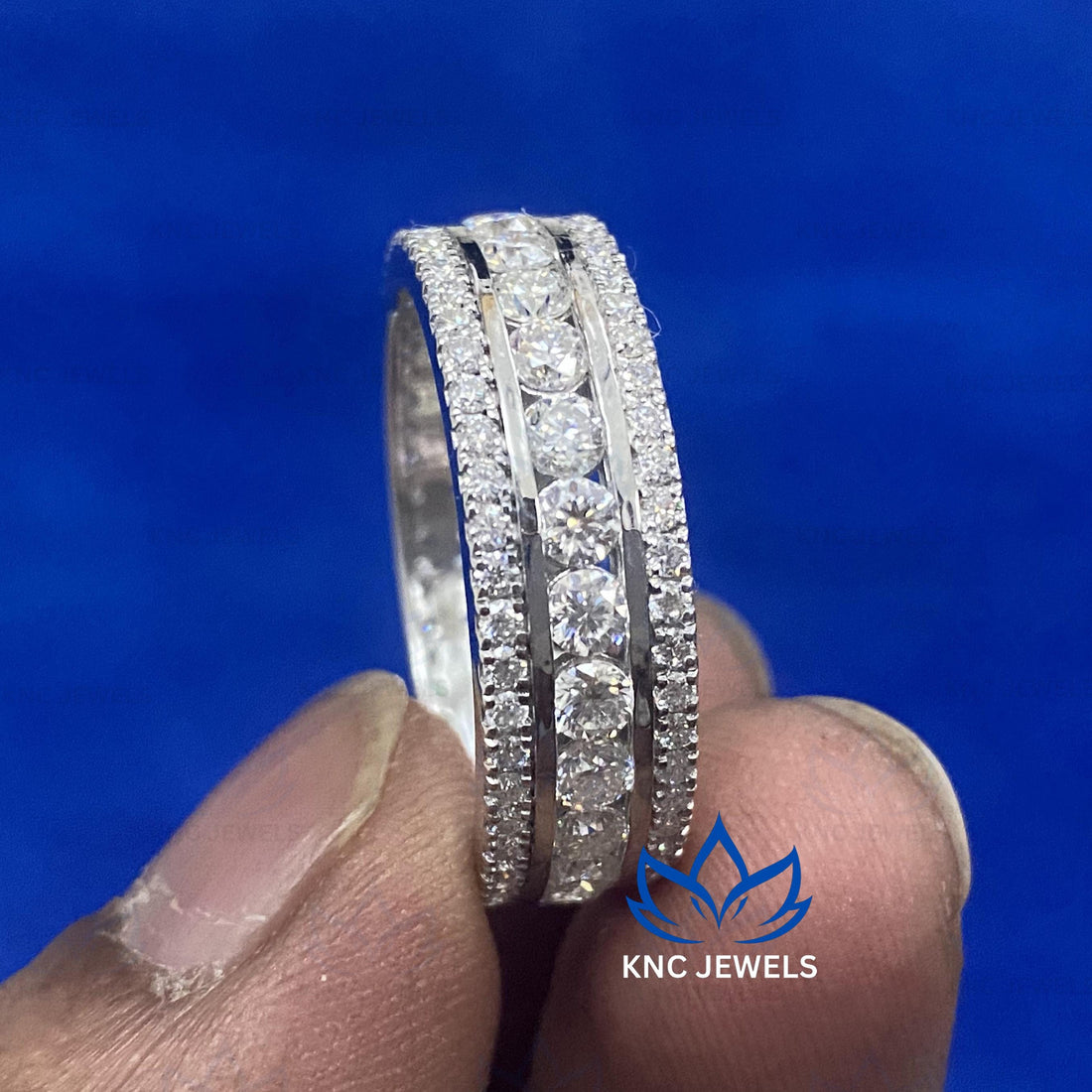 Lab Grown Diamond Eternity Band: Round Cut VVS/VS Wedding Ring