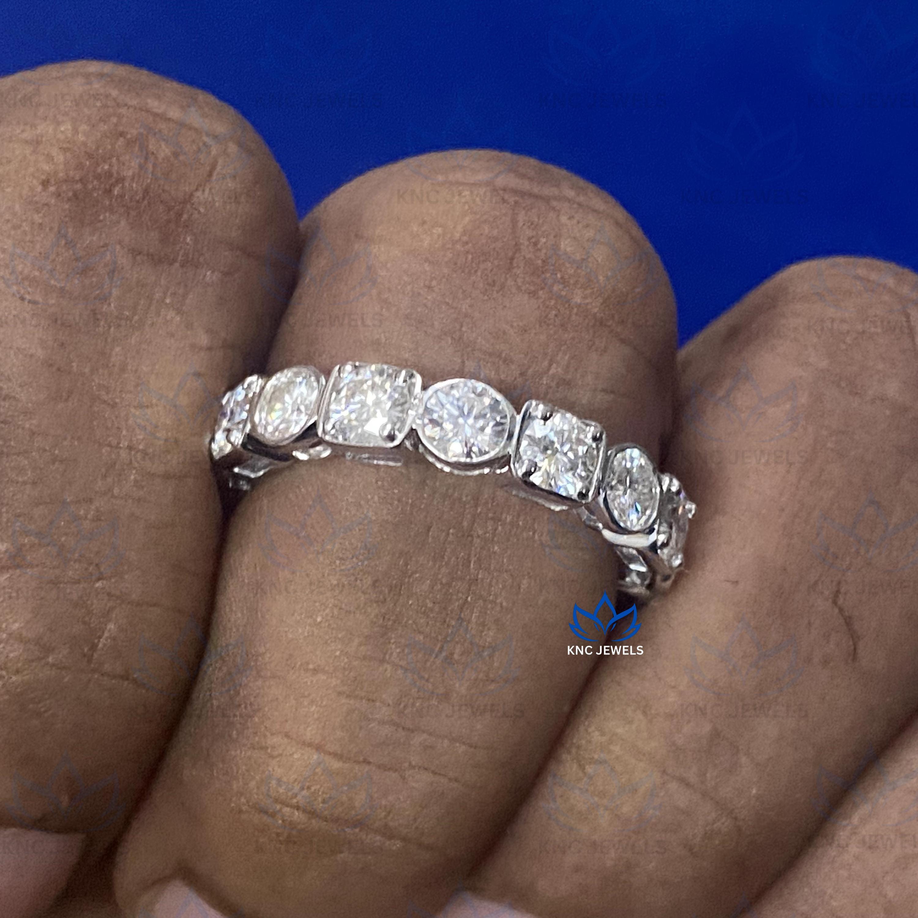 4.40ctw Lab Grown Diamond Eternity Wedding Band: Stackable Anniversary Ring