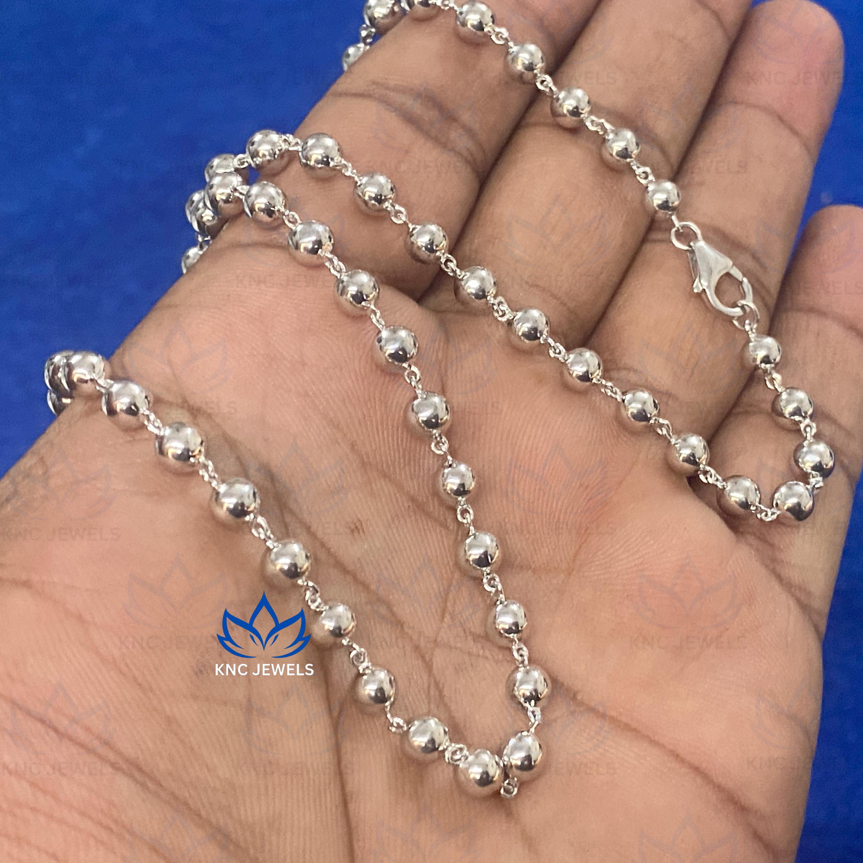 4mm Edwardian Ball Chain Georgian Style Chain Unisex Necklace