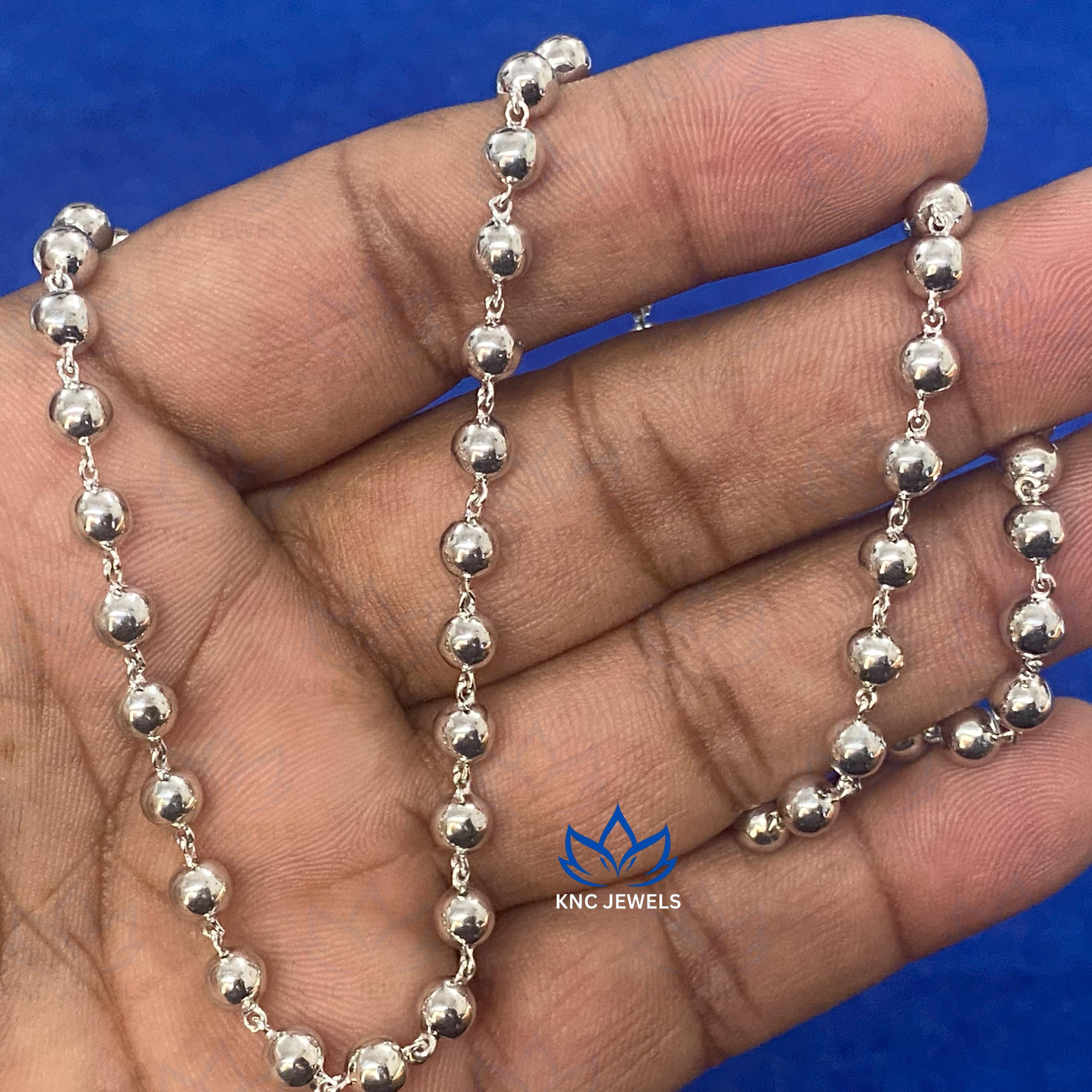 4mm Edwardian Ball Chain Georgian Style Chain Unisex Necklace