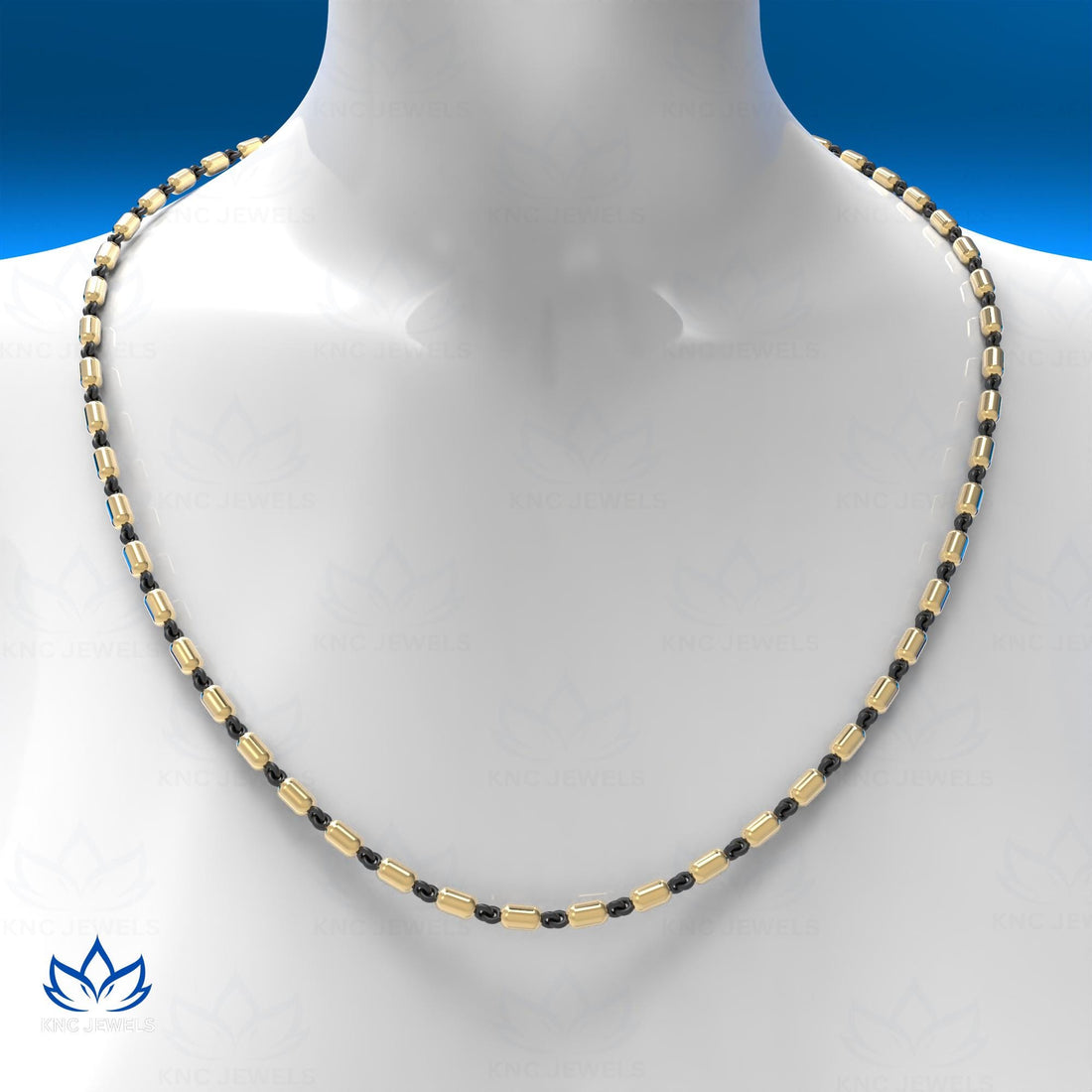 Blackened Gold Ball Chain Necklace | Sterling Silver Georgian Style | Unisex Antique Jewelry Gift